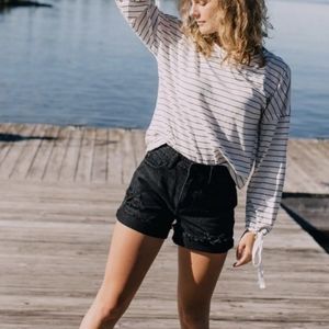 Kancan Black Distressed Shorts